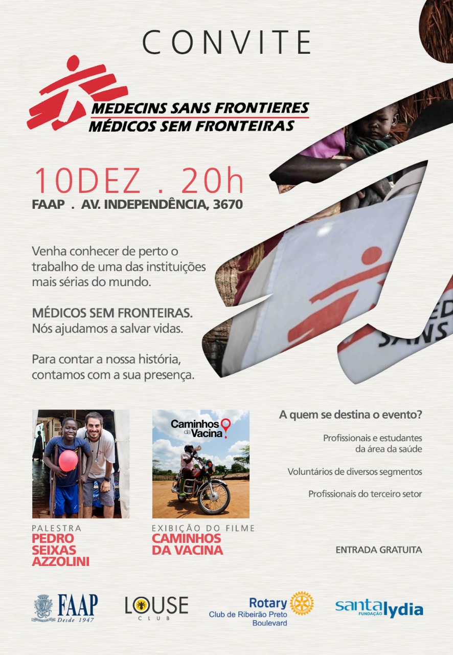 Palestra sobre o Médicos sem Fronteiras Palestra sobre o Médicos sem Fronteiras